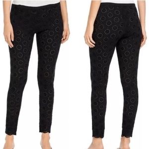 Johnny Was Cotton Eyelet Leggings Black, 3X